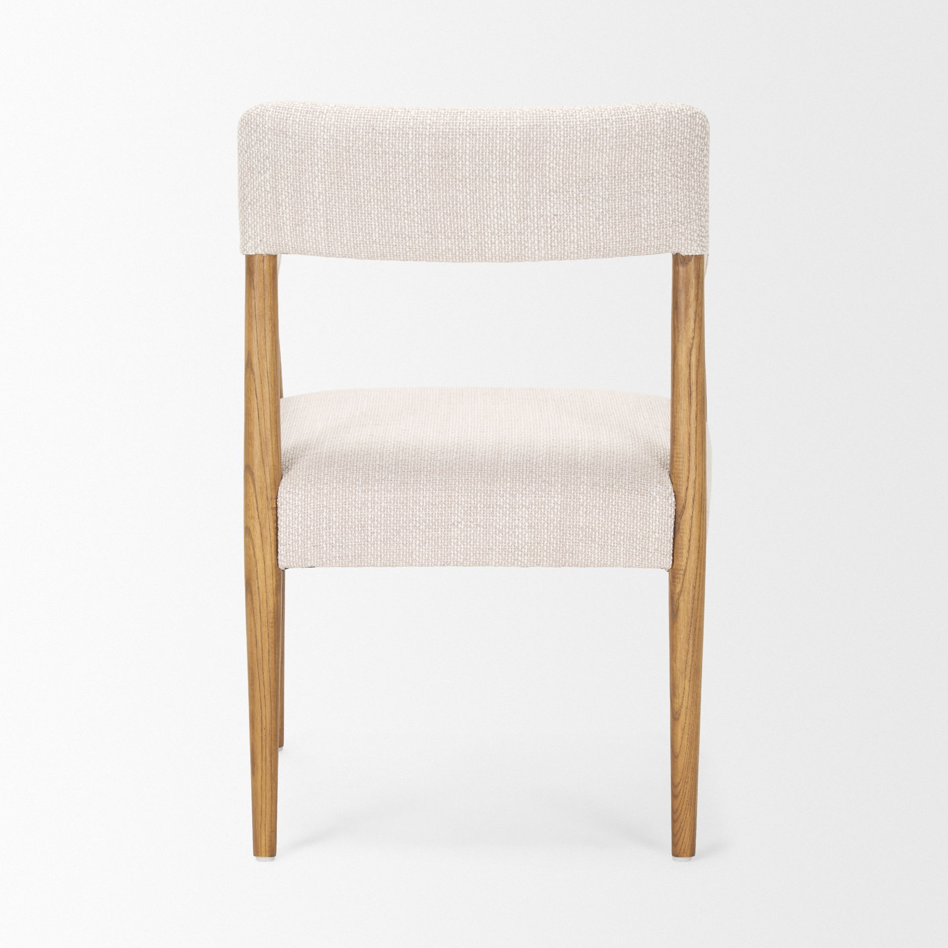 Toni Light Brown Nettlewood with Cream Heathered Performance Fabric Dining Chair large image 