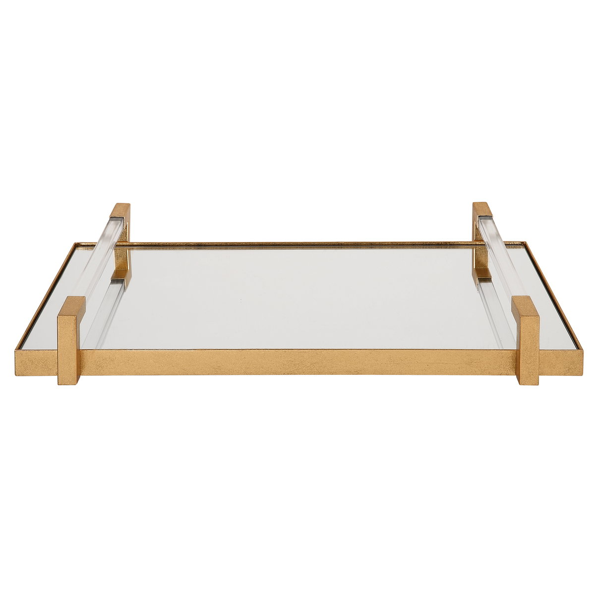 Deki Gold Mirrored Tray, Decorative Tray by Uttermost, 23.75" width x 3.12" height x 13.5" depth View 1