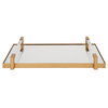Deki Gold Mirrored Tray, Decorative Tray by Uttermost, 23.75" width x 3.12" height x 13.5" depth thumbnail 1
