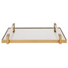Deki Gold Mirrored Tray, Decorative by Uttermost, 23.75" width x 3.12" height x 13.5" depth thumbnail 1
