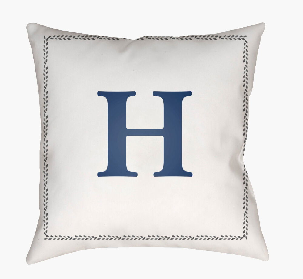 Initials Accent Pillow, Decorative Pillow by Surya, 18" length x 18" width