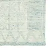 Cirus Hand Knotted Geometric Light Blue/ Ivory Area Rug (6''X9'') thumbnail 1