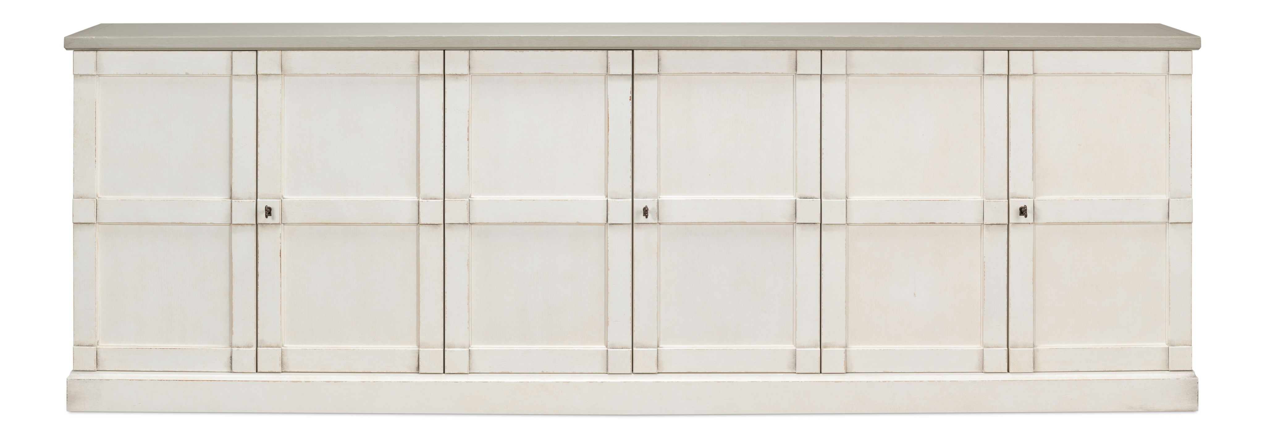 Luciana 6 Wood Dr Buffet,112',Wh/Wh,G.Qz, Cabinets & Sideboard by Sarreid, 112" length x 15" width x 38" height View 15