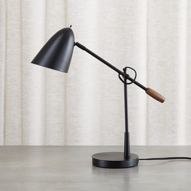 Online Designer Living Room Morgan Black Metal Desk Lamp with USB Port