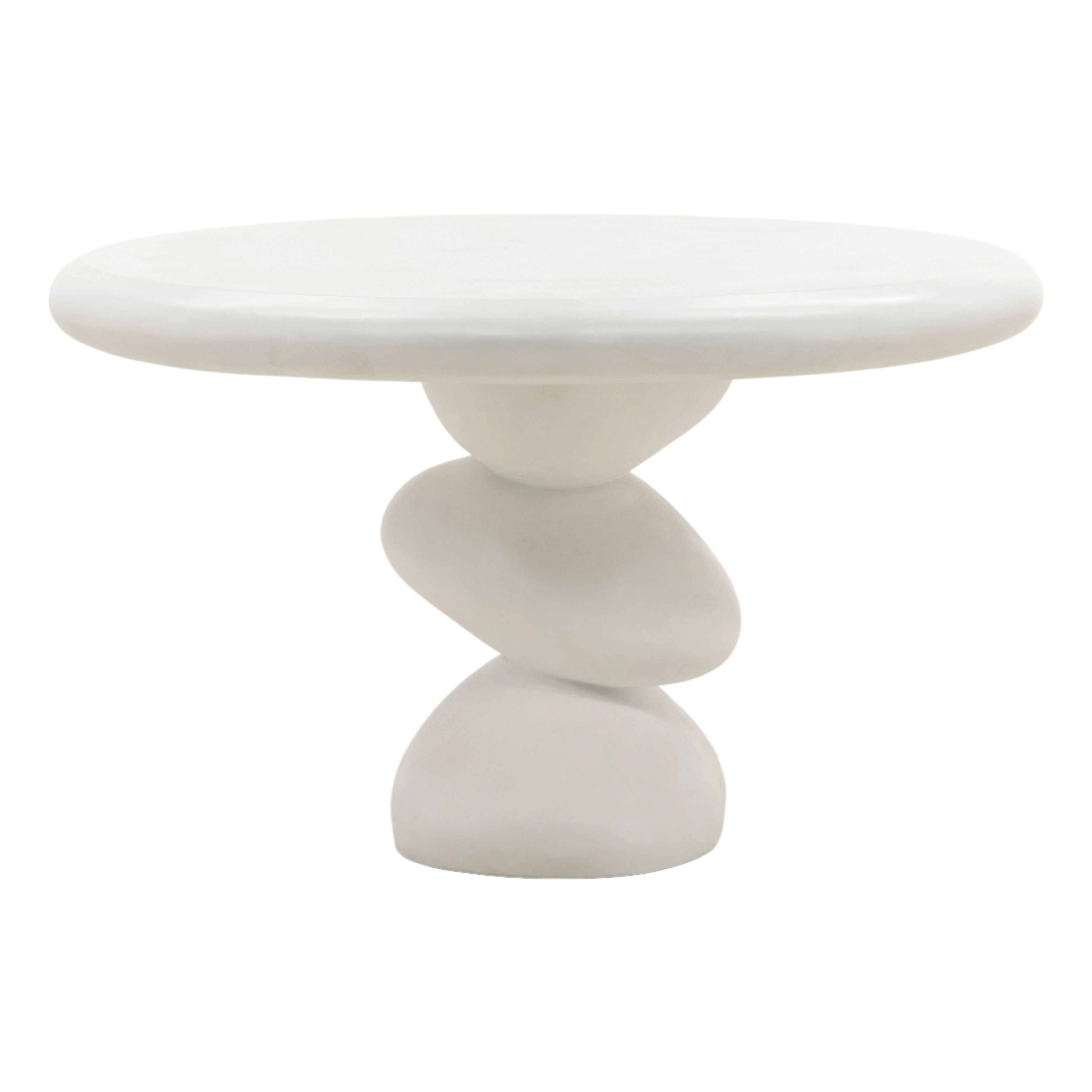 Serenade Dining Table White, by Dovetail, 49" width x 29.5" height x 49" diameter x 49" depth View 1