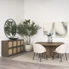 Sonomi Brown Solid Rubber Wood with Round Oak Tabletop Dining Table thumbnail 2