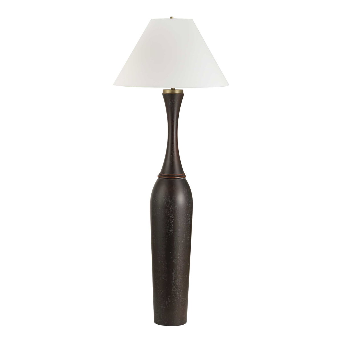 Pravin Dark Wood Floor Lamp, by Uttermost, 24.5" width x 64" height x 24.5" depth View 5