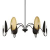 Warwick 6 Light Matte Black Chandelier, Pendant by Uttermost, 19" height x 41.5" diameter thumbnail 7