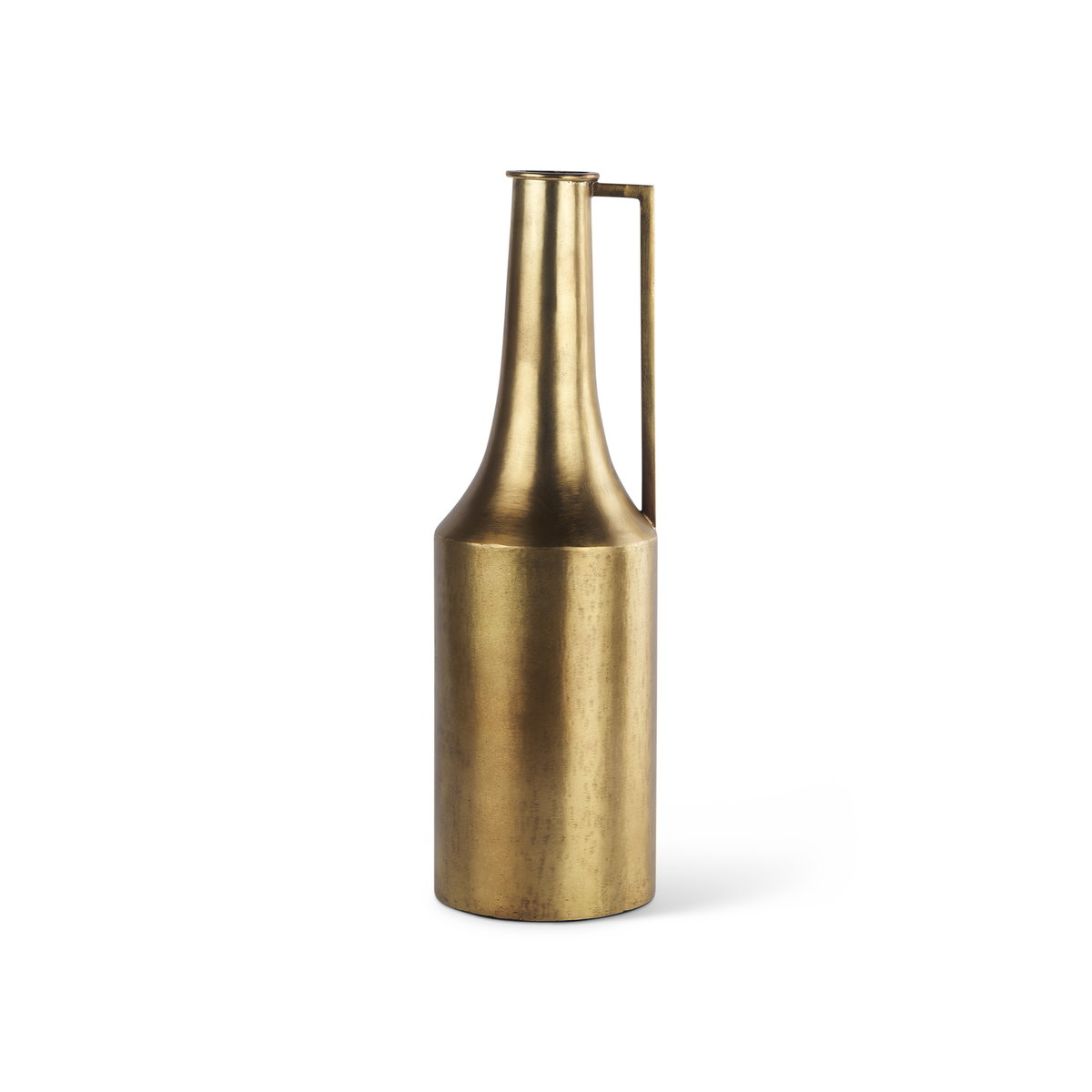 Aubrey Medium 18.0H Gold Iron Jug Vase, Decorative Jar by Mercana, 5.5" length x 5.5" width x 18" height View 1