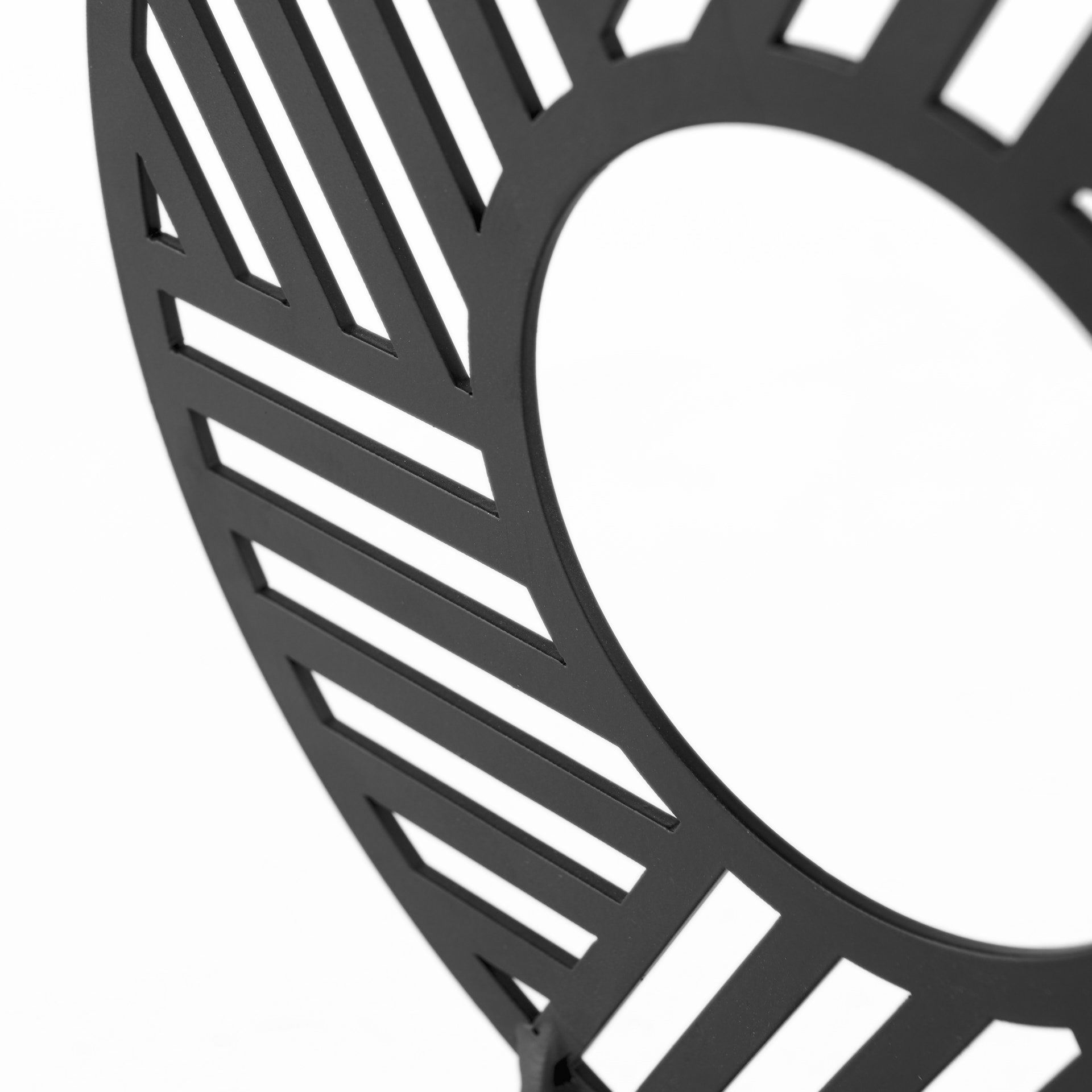 Micra  Matte Black Metal Decorative Object on a Stand, by Mercana, 11.02" length x 2.99" width x 13.39" height View 10