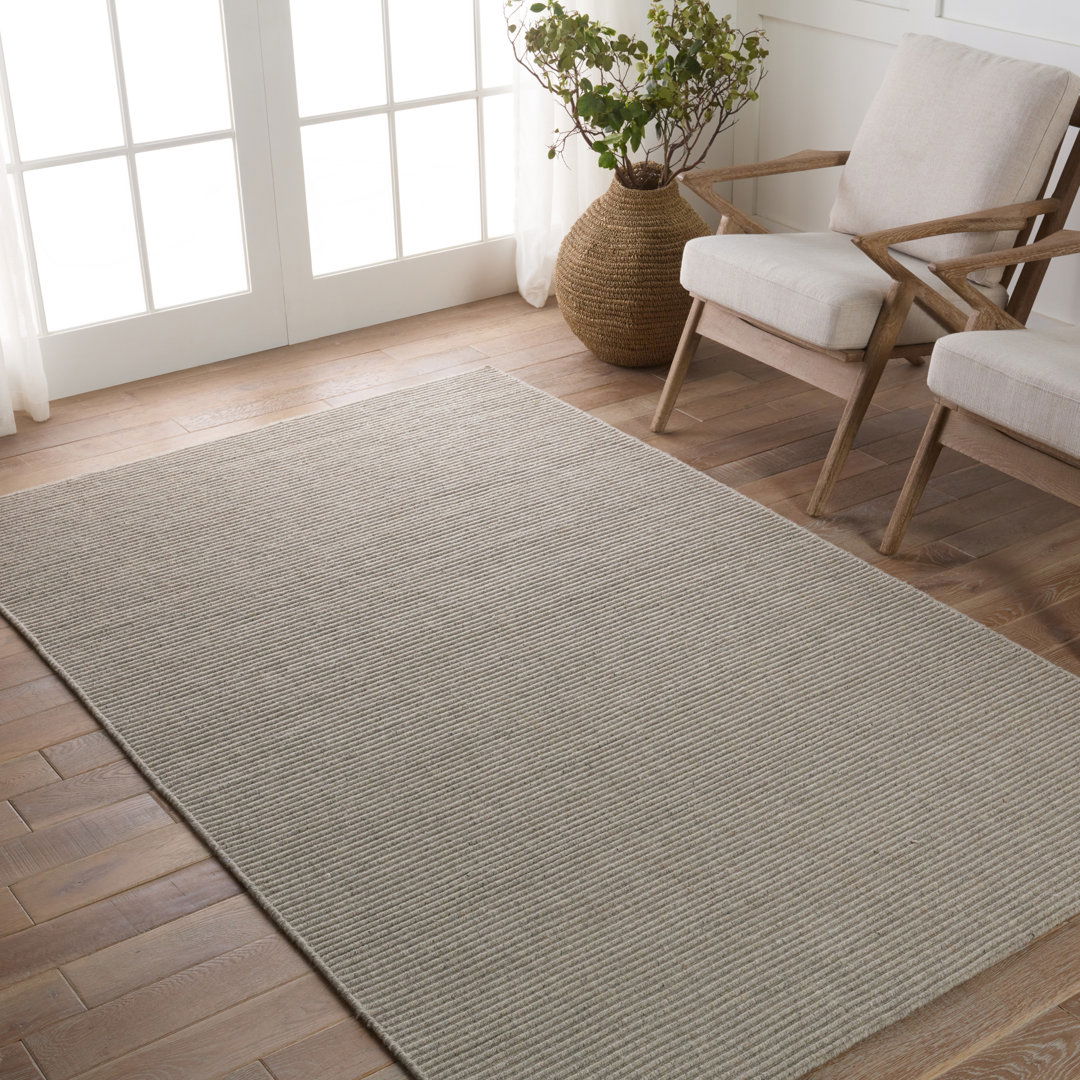 Handmade Handwoven Area Rug in Gray large image 