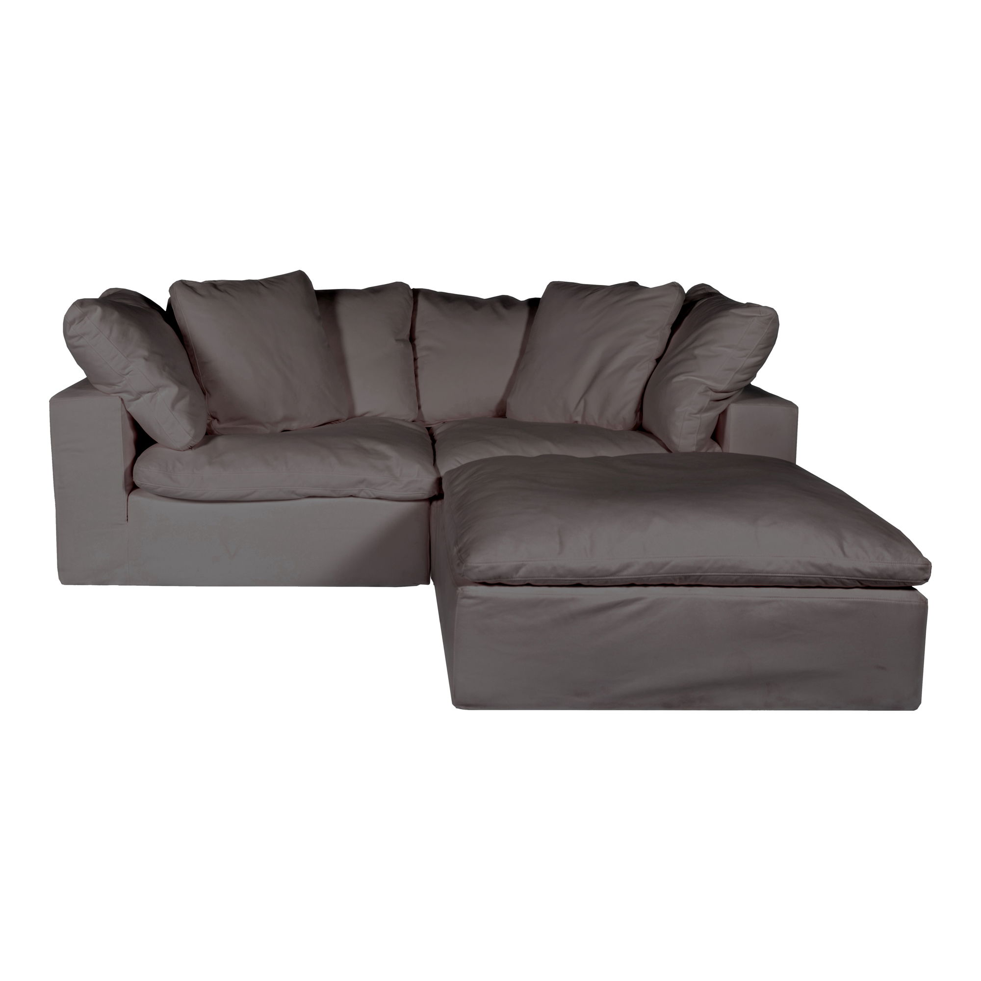 Clay Nook Modular Sectional Light Grey, Sectional Sofa by Moe's Home, 89" width x 32.5" height x 89" depth View 1