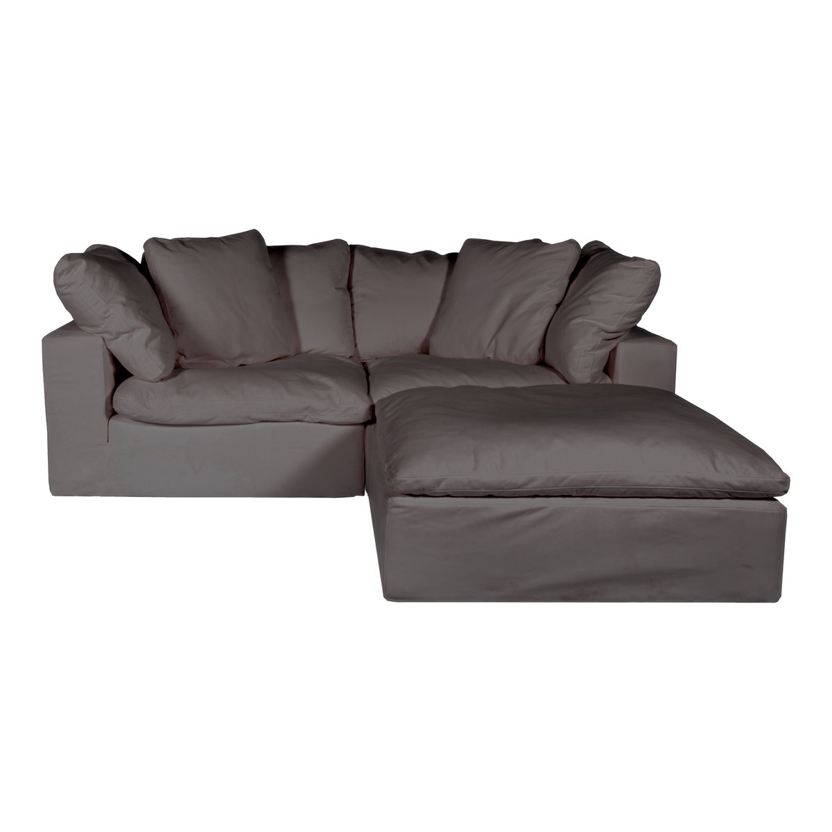Clay Nook Modular Sectional Light Grey, Sectional Sofa by Moe's Home, 89" width x 32.5" height x 89" depth View 1