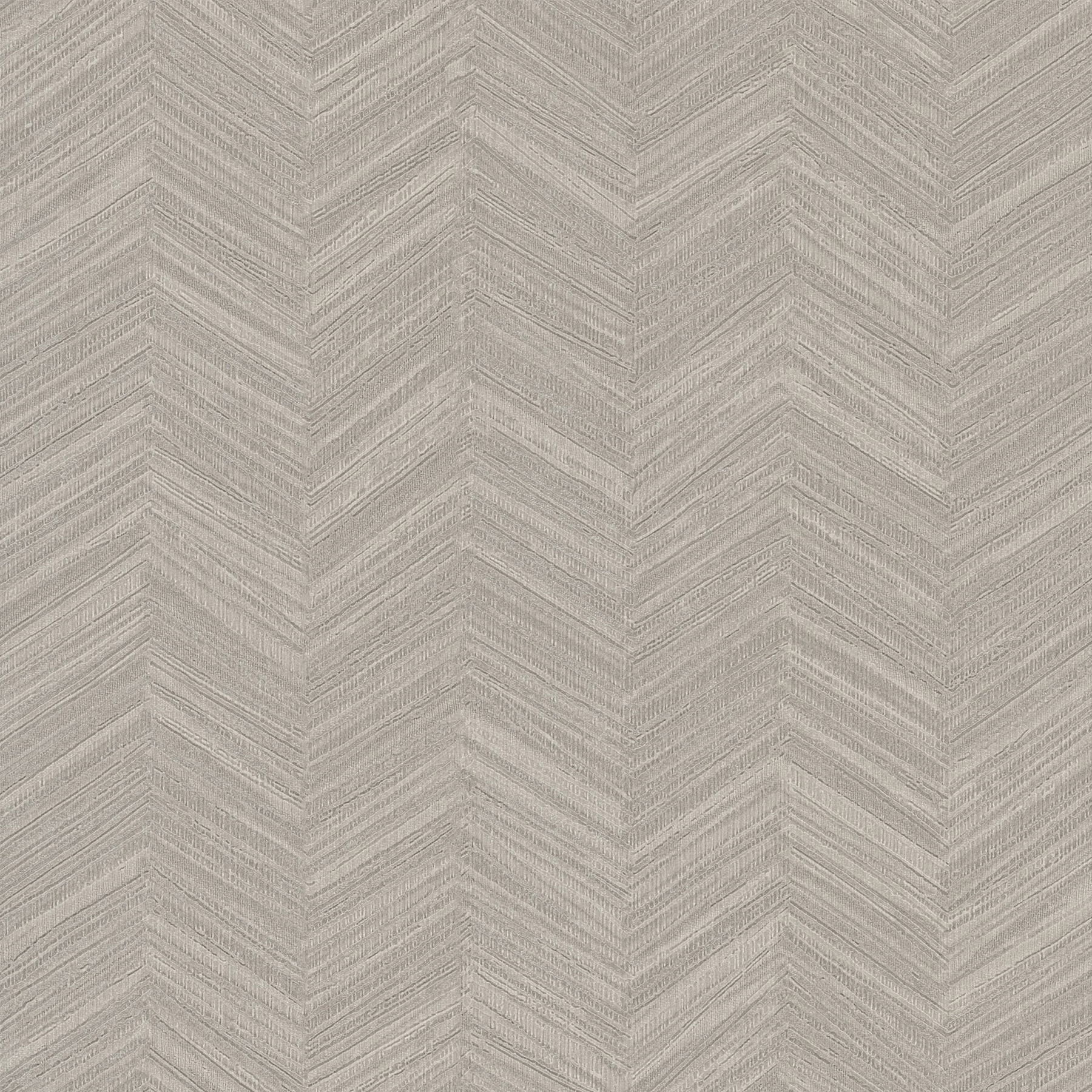 Raised Chevron Taupe Wallpaper, by York Wall, 33' length x 1'8.9" width x 0.02" depth View 1