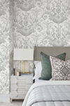 Avian Fountain Toile Grey Wallpaper thumbnail 2