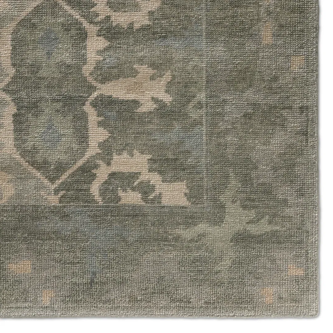 Jaipur Living Modify KAI12 Handknotted Medallion Sage and Gray Area Rug (10'x14') large image 