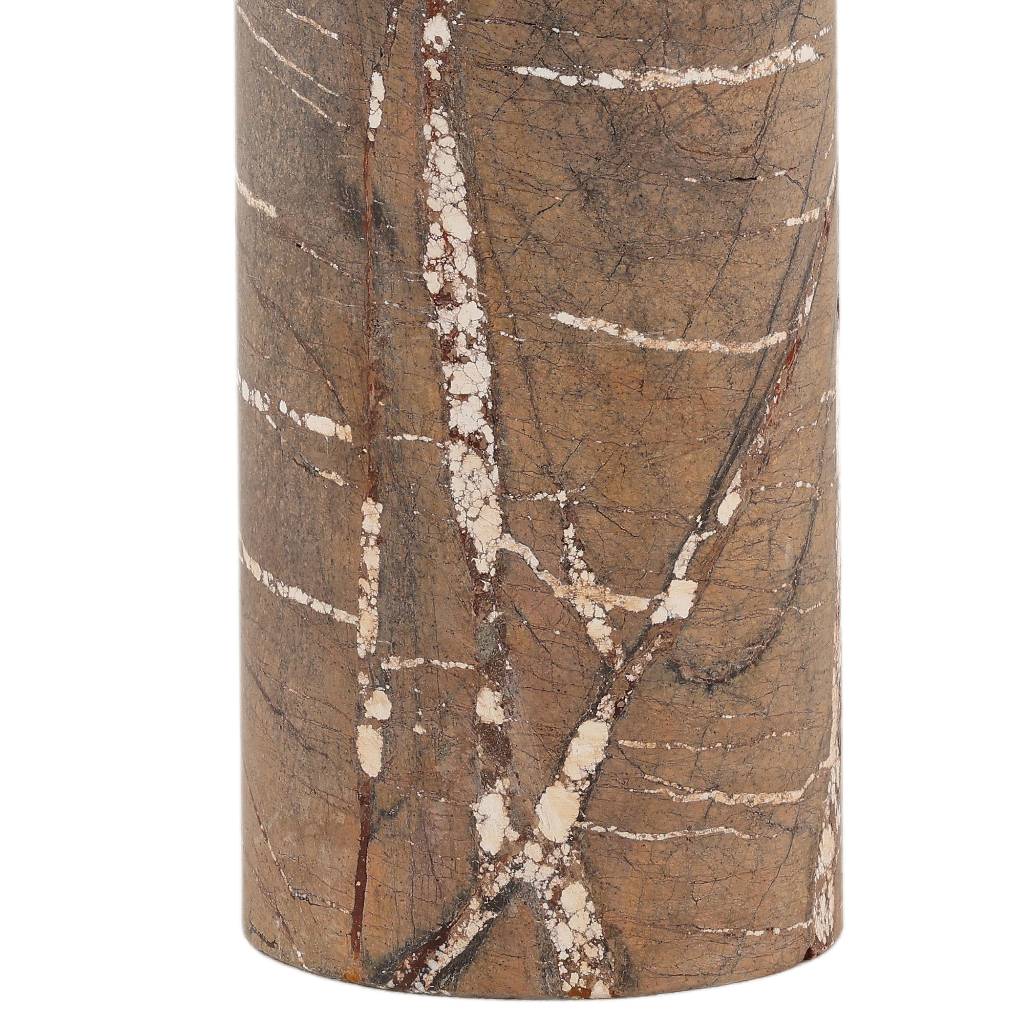 Saul End Table Brown, Side & End Table by Dovetail, 16" width x 24" height x 16" diameter x 16" depth View 2