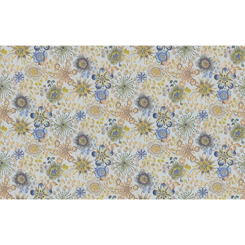 Magic Garden Blue & Green Wallpaper