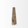 Allen II Small Natural Wooden Base Oval Vase, by Mercana, 7.87" length x 4.9" width x 15.25" height thumbnail 5