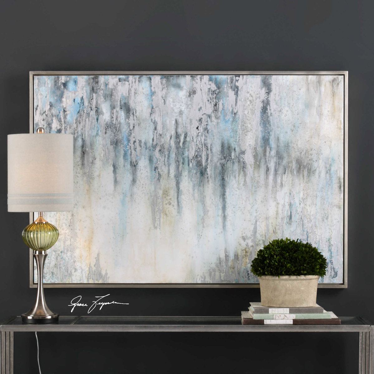 Overcast Abstract Art, by Uttermost, 61.37" width x 41.75" height x 1.75" depth View 2