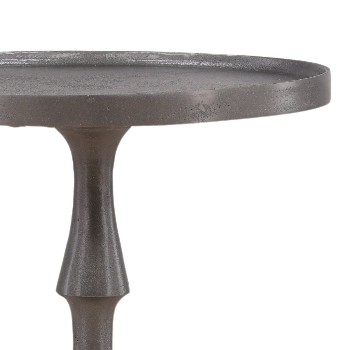 Luned Side Table Antique Nickel Small, Side & End Table by Dovetail, 13.5" width x 21" height x 13.5" depth View 3