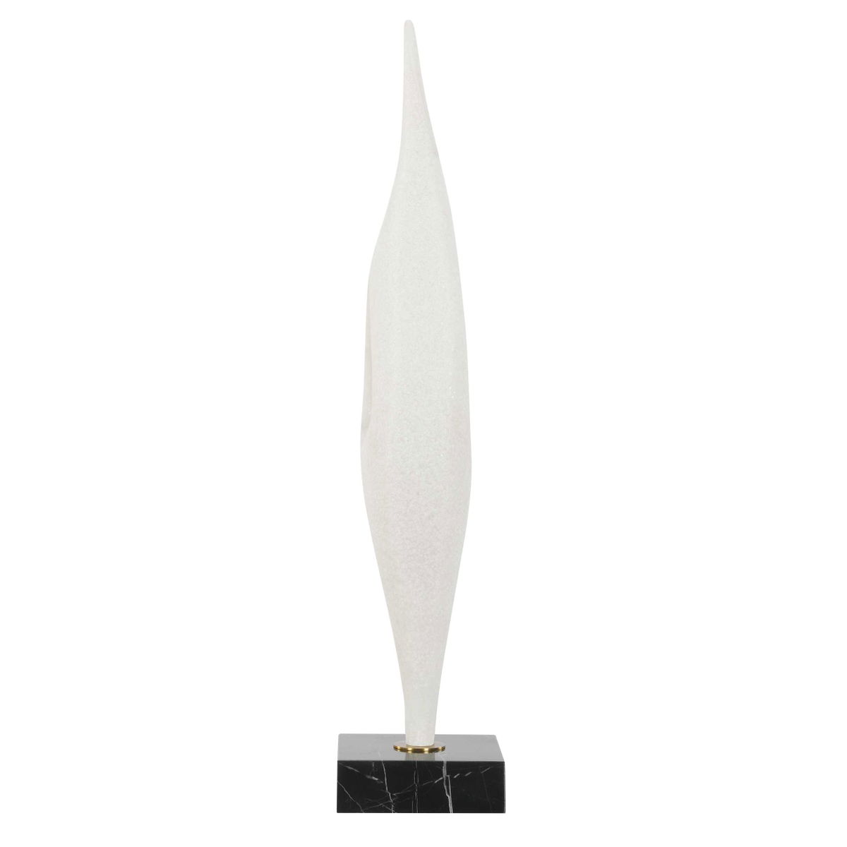 Fluid Drop White Stone Sculpture, Figurines & Statue by Uttermost, 5" width x 24.25" height x 5" depth View 6