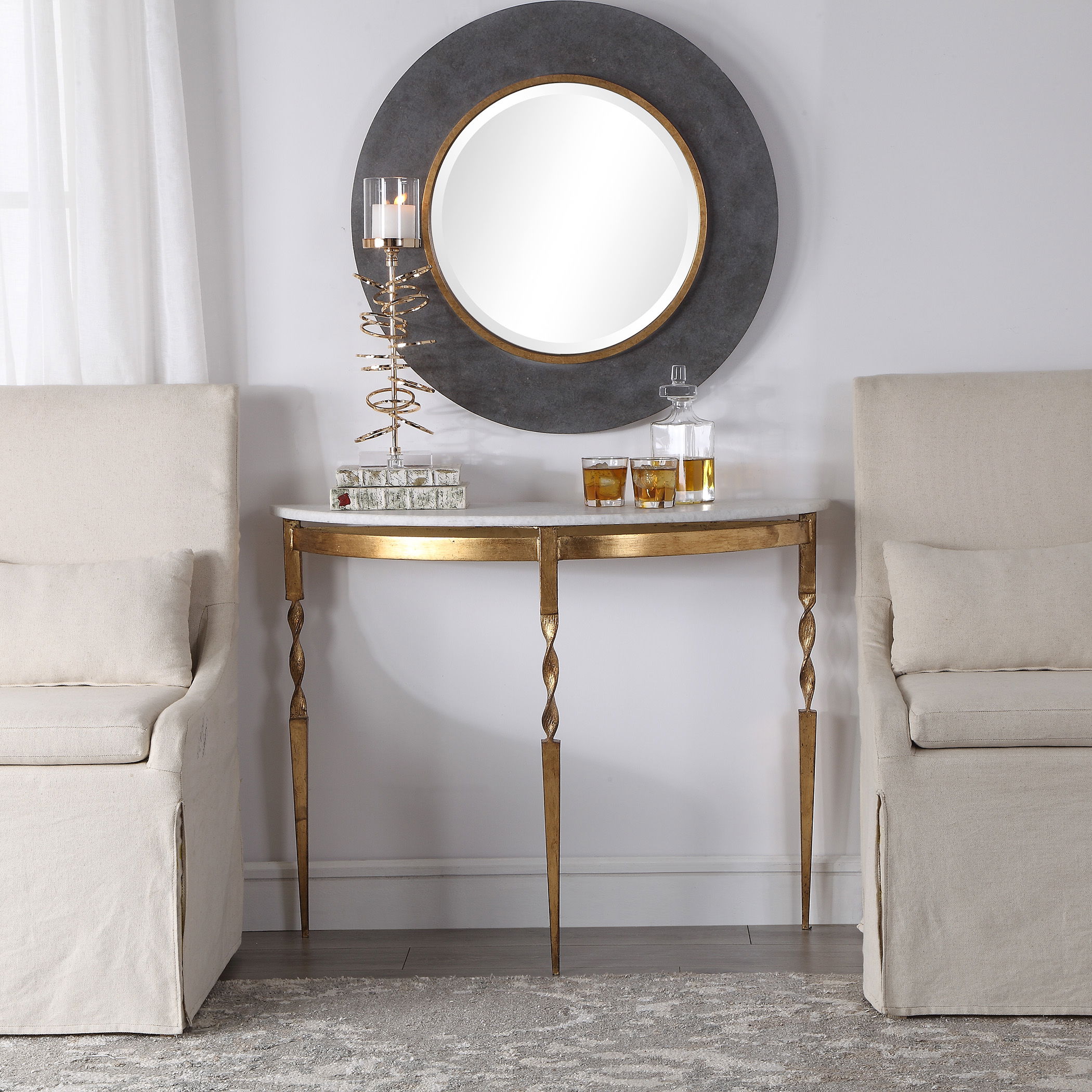 Imelda Demilune Console Table large image 