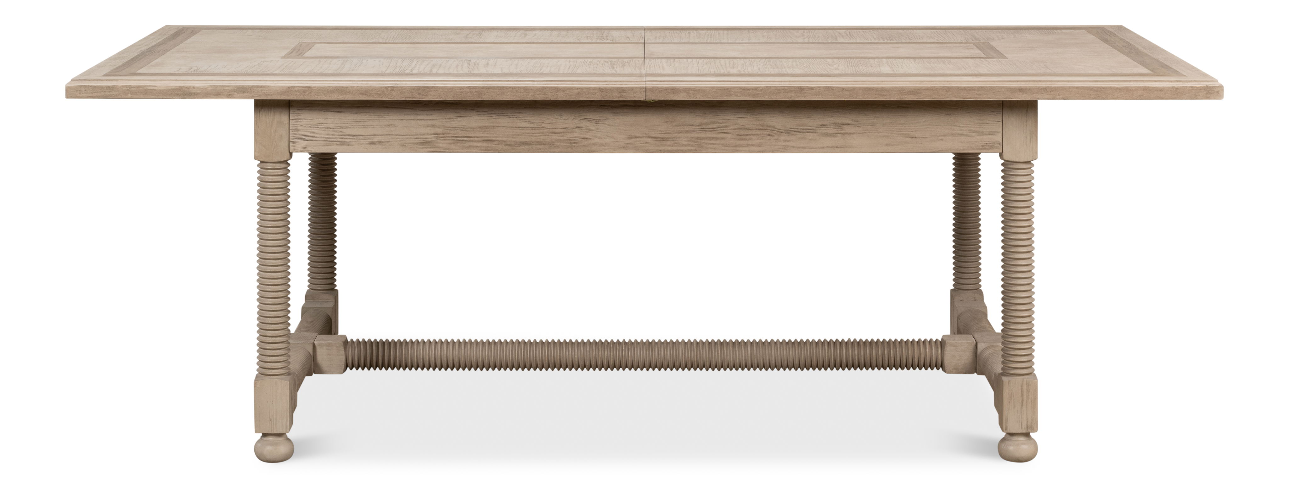 Jurow Equestrian Dining Table, Barn Grey, by Sarreid, 88" length x 42" width x 30" height View 2