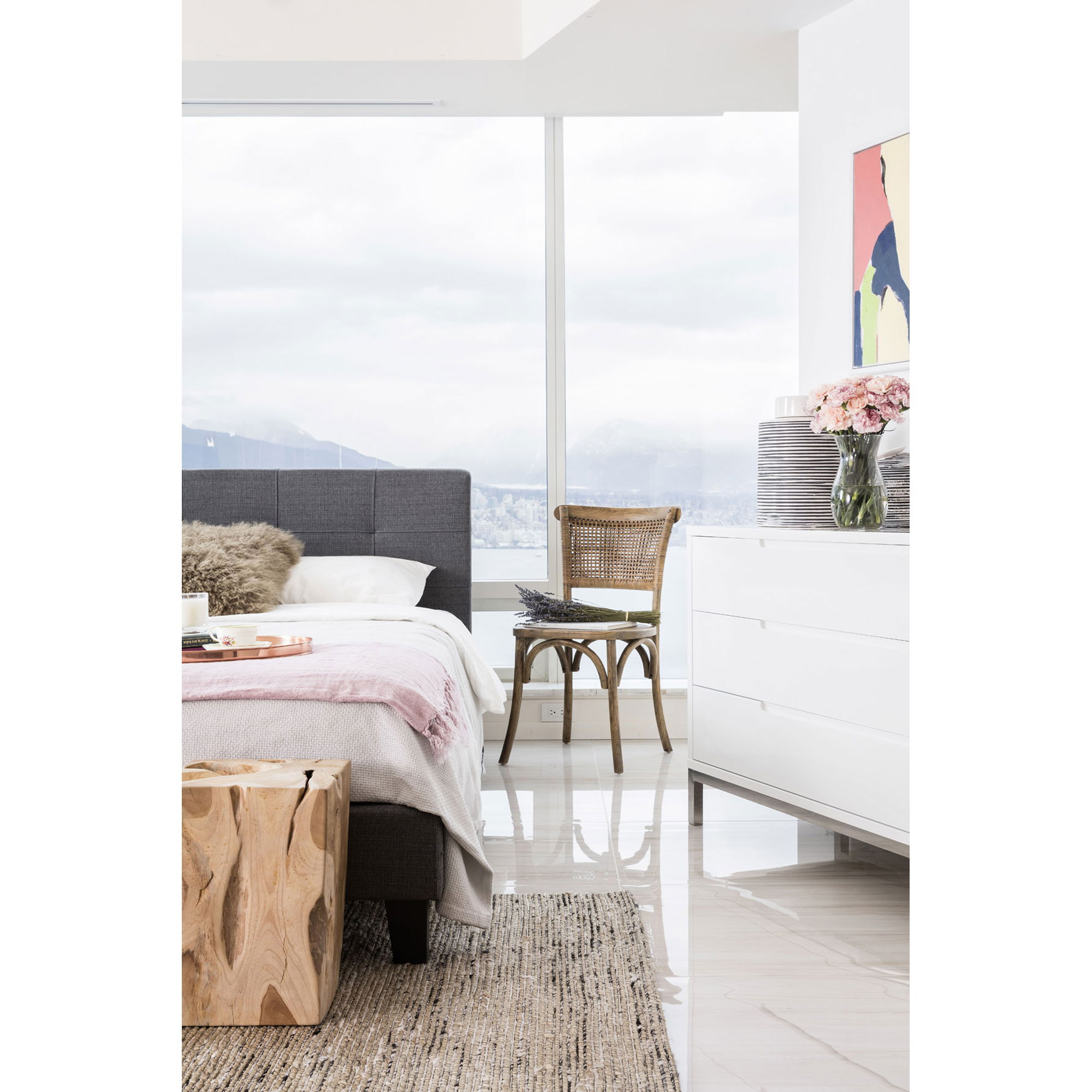 Churchill Dining Chair Light Brown - Set Of Two, by Moe's Home, 18" width x 34.5" height x 22.5" depth View 7