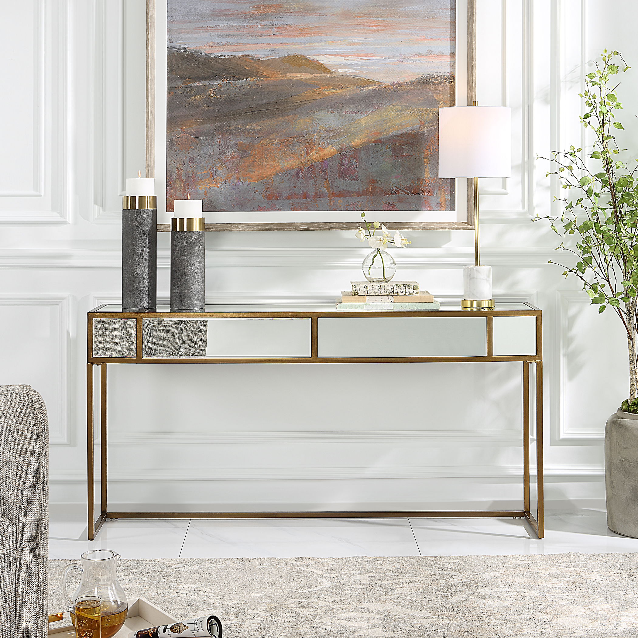 Reflect Mirrored Console Table large image 