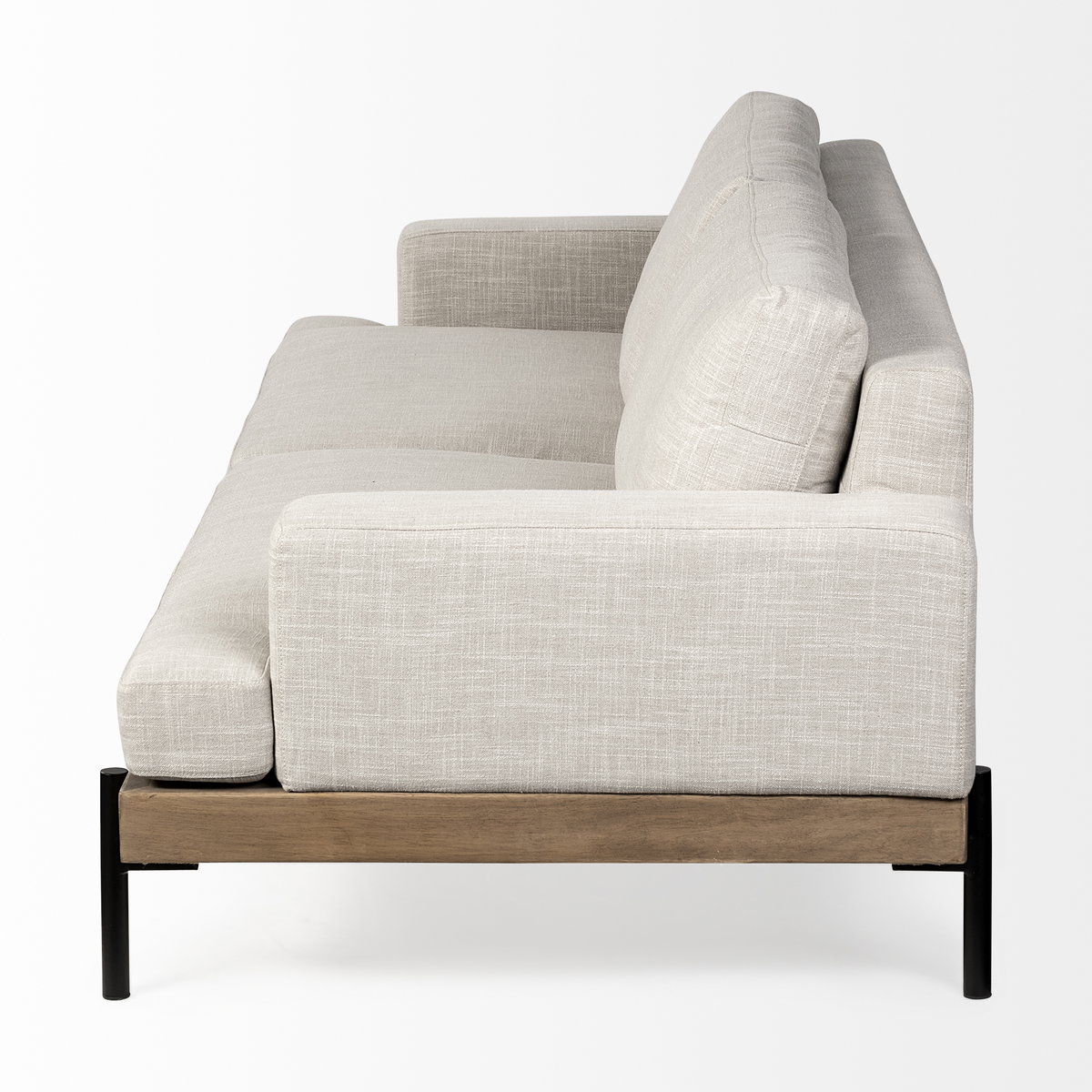 Colburne II 95' Beige Upholstered Three Seater Sofa, Sofas & Sectional by Mercana, 95.28" length x 41.34" width x 27.95" height View 6