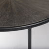 Arlo  Set of 2 Brown Wood and Glass with Black Metal Coffee Tables thumbnail 7