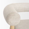 Gianna Open Back Light Brown Wood with Oatmeal Fabric Accent Chair thumbnail 7