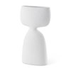 Tatum 11.6H Sculptural White Ceramic Vase, by Mercana, 5.91" length x 2.17" width x 11.61" height thumbnail 1