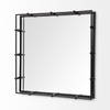 Christa 22L x 22W Black Metal Mirrored Base Square Tray, Decorative Tray by Mercana, 22.05" length x 22.05" width x 3.05" height thumbnail 8