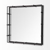 Christa 22L x 22W Black Metal Mirrored Base Square Tray thumbnail 7