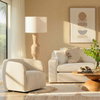 Neva Swivel Chair Cream, Accent Chair by Dovetail, 32.75" width x 28" height x 35.75" depth thumbnail 8