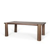 Tammar 84'L x 45.5'W Rectangular Dining Table | Modern | Med Brown Wood | Seats 8, by Mercana, 84" length x 45.5" width x 30" height thumbnail 1