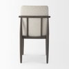 Cavett Curved Back Dining Side Chair | Cream Boucle with Dark Wood, Dining Chair by Mercana, 18" length x 25" width x 33.46" height thumbnail 8