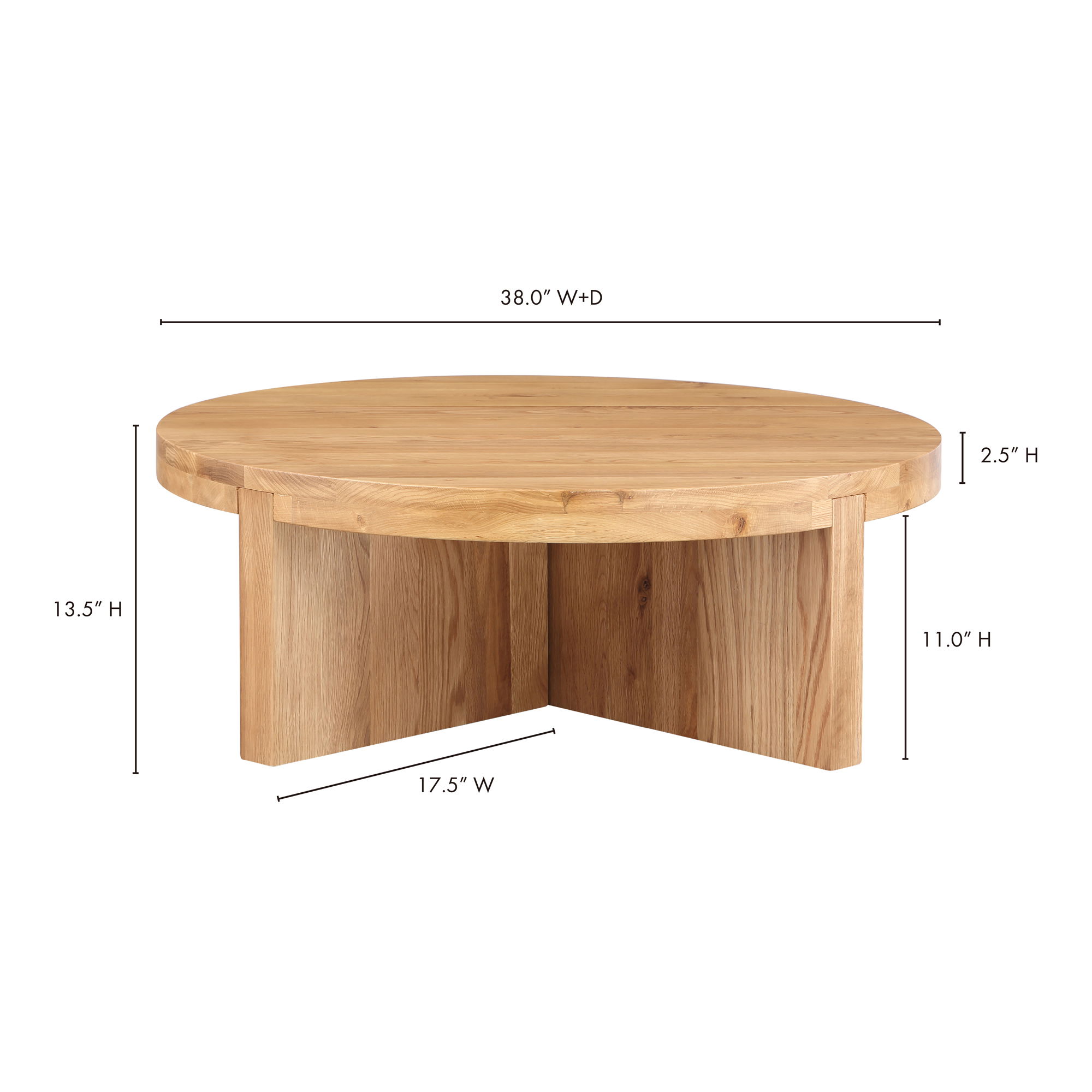 Folke Round Coffee Table Natural large image 