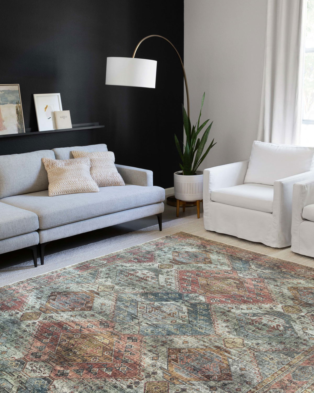 Loloi Skye Rug, 1'6" length x 1'6" width View 2