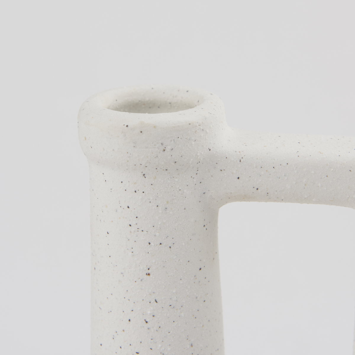Burton 17.1H Large White Ceramic Jug Vase, by Mercana, 6.1" length x 6.1" width x 15.55" height View 7