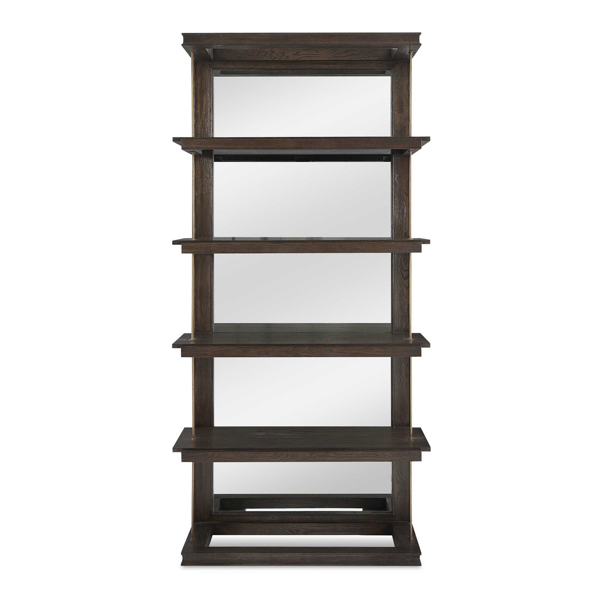 Kai Dark Walnut Etagere, Shelving & Bookcase by Uttermost, 40" width x 82" height x 20" depth View 1