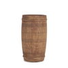 Porta Small Medium Brown Reclaimed Wooden Pot, Vase by Mercana, 4.75" length x 4.75" width x 9" height thumbnail 1