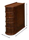 Barnes Leather Book Side Table, by Sarreid, 2' length x 10" width x 2' height thumbnail 17