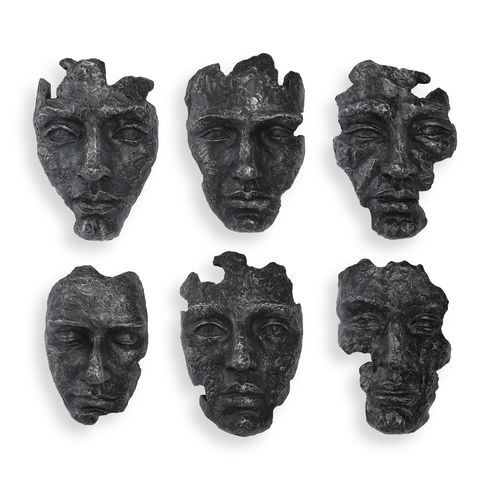 Self-Portrait Metallic Wall Decor, Set/6