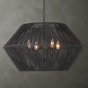 Suva 4 Light Black Rope Pendant thumbnail 1