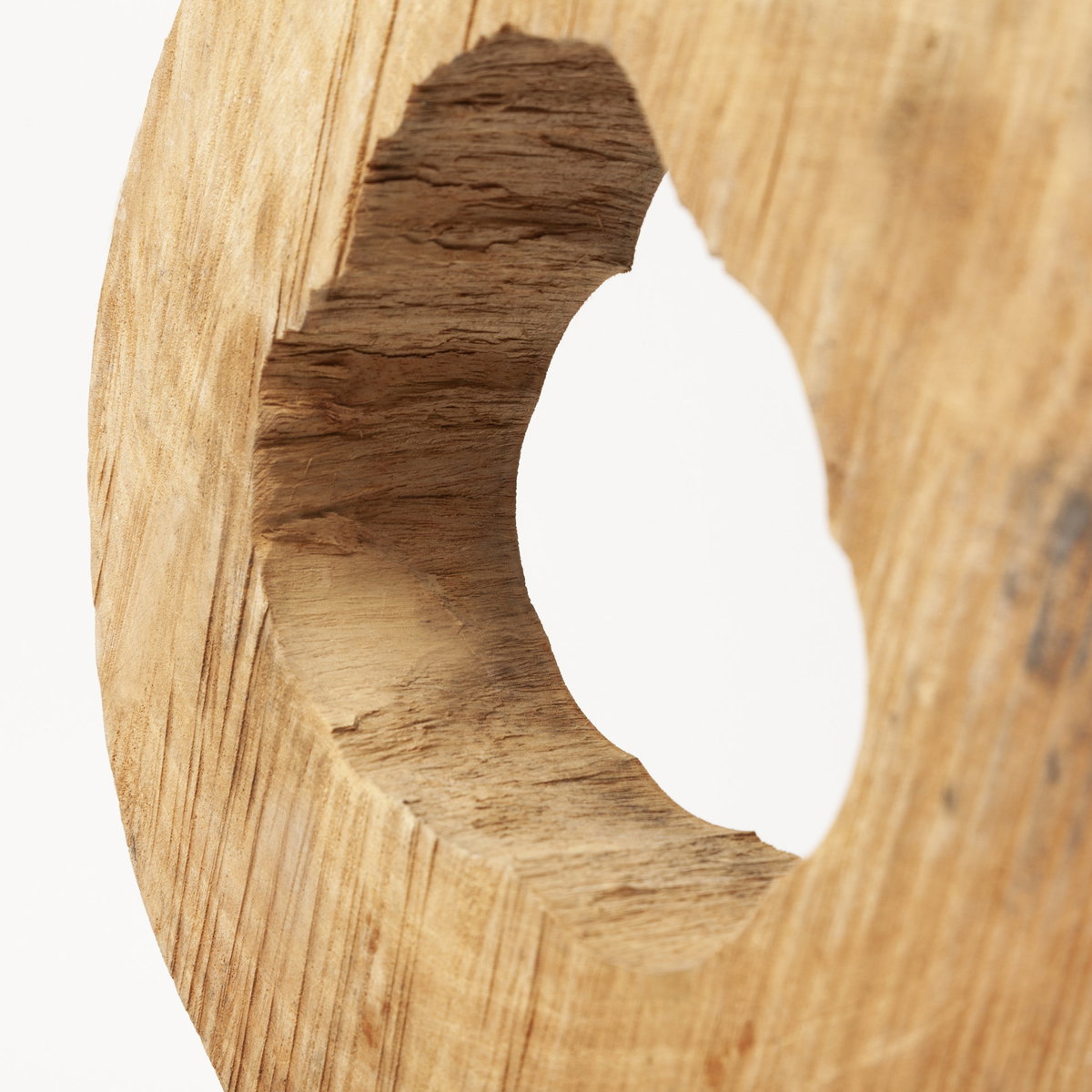 Ironwood II (Small) 13L x 4W Natural Wooden Circular Object, Decorative Object by Mercana, 12.6" length x 3.54" width x 18.75" height View 10