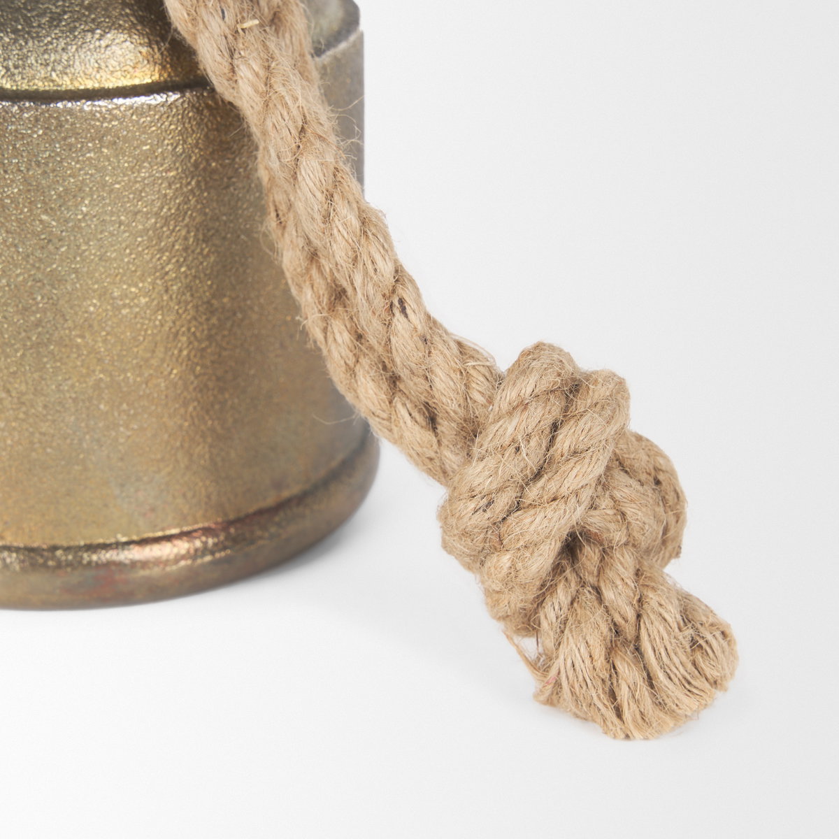 Quincy Medium Gold Metal Decorative Bell Object, Decorative Object by Mercana, 4.75" length x 4.75" width x 7" height View 10