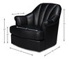 Scoth Swivel Chair In Distilled Lthr,Blk, Seating by Sarreid, 35" length x 39" width x 35" height thumbnail 15